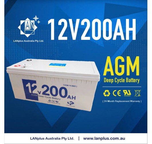 12V 200AH SLA AGM DEEP CYCLE BATTERY UPS Marine CARAVAN SOLAR CAMPER 4WD