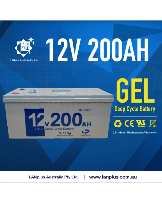 12V 200AH SLA GEL DEEP CYCLE BATTERY for UPS Marine CARAVAN SOLAR CAMPER 4WD