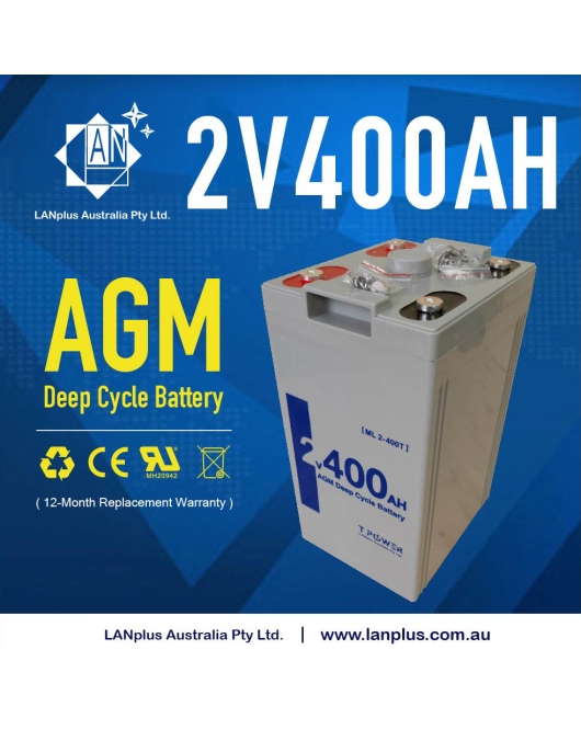 2V 400AH AGM SLA DEEP CYCLE Battery 4 Hybrid/Off-Grid Solar System 12 Years Life