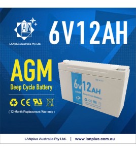 LANplus 6V 12AH SLA battery
