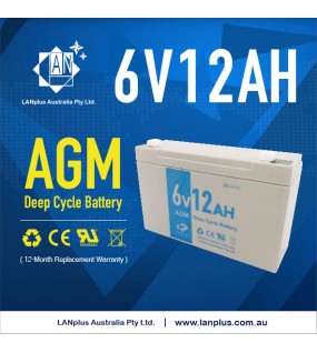 LANplus 6V 12AH SLA battery
