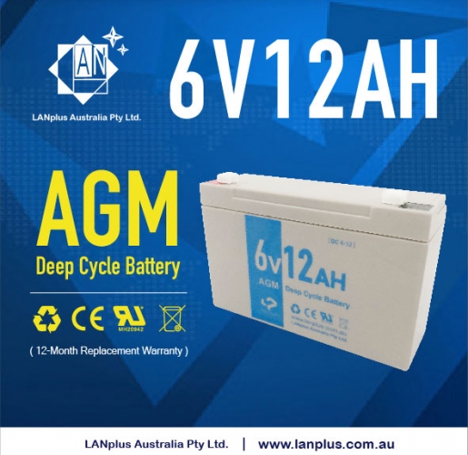LANplus 6V 12AH SLA battery 