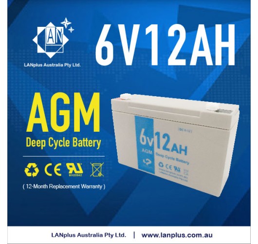 LANplus 6V 12AH SLA battery