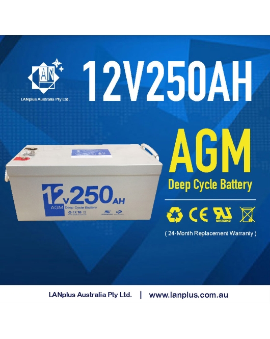 New TPower 12V 250AH AGM SLA Deep Cycle Battery for Marine CARAVAN SOLAR CAMPER