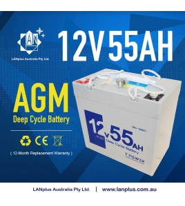 12V 55AH DEEP CYCLE AGM BATTERY 6FM50 Mobility Scooter Wheelchair Buggy