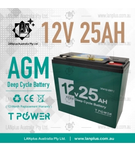 NEW 12V 25AH AGM Deep Cycle SLA Battery Scooter Golf Buggy Wheelchair EV Series same size as 20ah