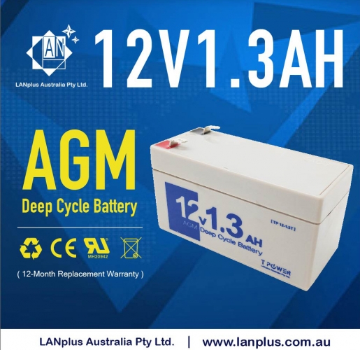 12v 1.3Ah AGM SLA rechargeable Battery For UPS, ALARM, TOY CAR, GATE 