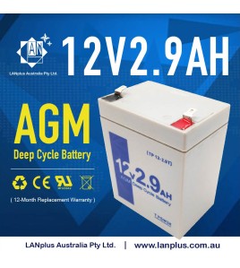 12V 2.9Ah Backup Main Power Cyclic SLA Rechargeable Battery 4 UPS ALARM TOY CAR