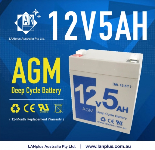 12V 5AH SLA Deep Cycle Battery High Rate 