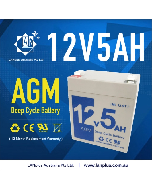 12V 5AH SLA Deep Cycle Battery High Rate