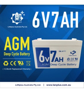 LANplus 6V 7AH SLA Battery