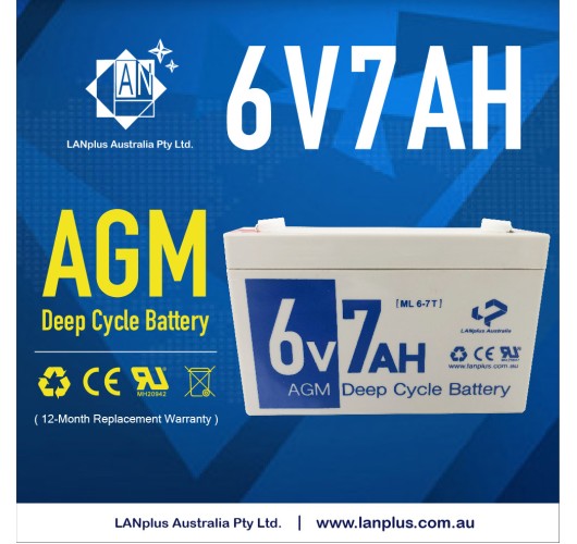 LANplus 6V 7AH SLA Battery