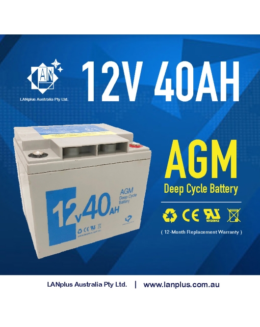 12V 40AH AGM SLA DEEP CYCLE Battery SCOOTER GOLF CART BUGGY wheelchair