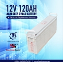 Lanplus 12V 120Ah Slimline Front Terminal AGM Deep Cycle Dual Purpose SLA Battery Solar