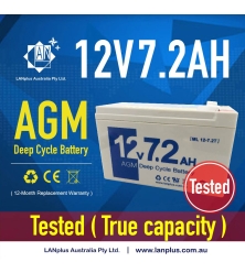 Brand new 12V 7.2AH 7ah AGM Deep cycle Sealed Lead Acid Battery size as 12v 9ah - Wholesale (8+ Units)