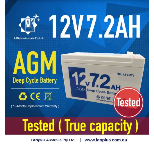 Brand new 12V 7.2AH 7ah AGM Deep cycle Sealed Lead Acid Battery size as 12v 9ah