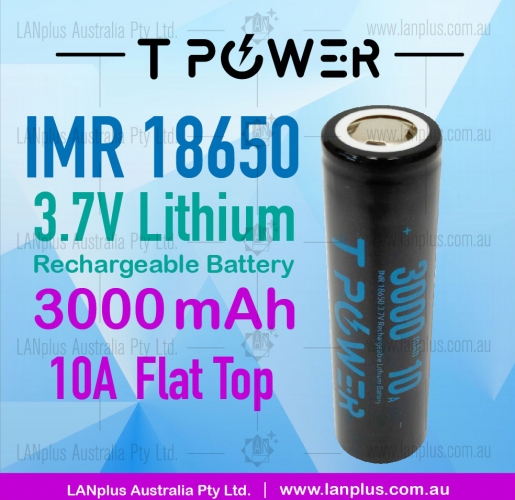 T power 18650 3000mAh 3.7v High Drain 10A Rechargeable li-ion lithium Battery