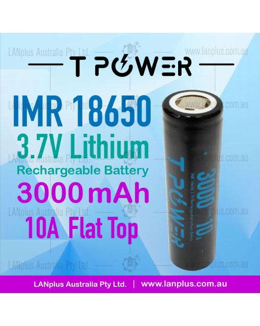 T power 18650 3000mAh 3.7v High Drain 10A Rechargeable li-ion lithium Battery