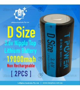 2x 3.6V D size 19000mAh Lithium Battery Non-Rechargeable as Saft ER34615