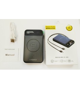 10000mAh Power Bank Magnetic suction wireless Power Bank 5W fast charging with Type-C cable