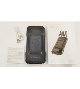 20000mAh QC3.0 PD22.5W Fast Charger LCD Display Power Bank Android Iphone cable