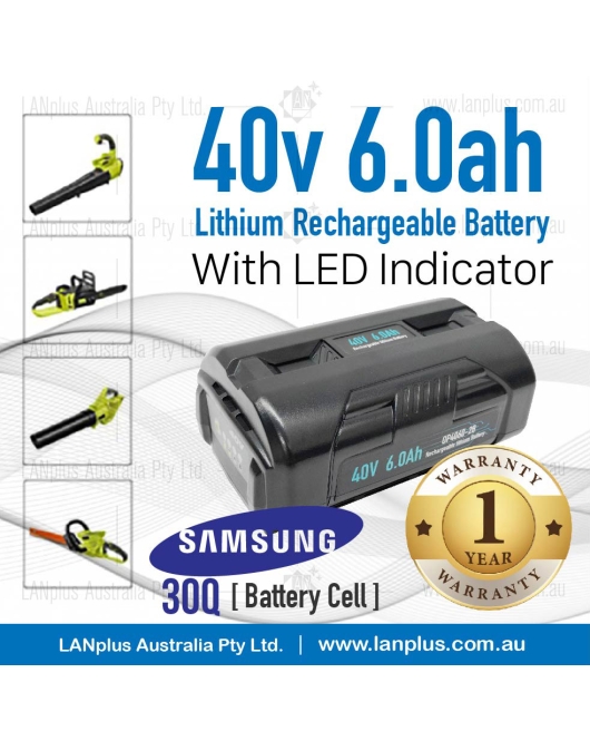 40V 6.0Ah Lithium Battery For Ryobi BPL3626 BPL3626D BPL3640 BPL3640D BPL3626