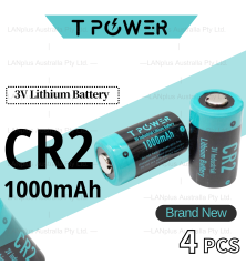 4x Tpower 1000mAh CR2 3V Camera Photo Flashlight Lithium Battery Panasonic CR2