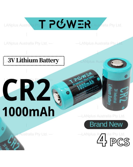 4x Tpower 1000mAh CR2 3V Camera Photo Flashlight Lithium Battery Panasonic CR2