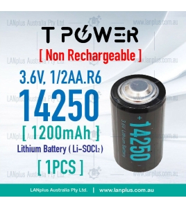 LS14250 14250 3.6V 1200mAh Lithium Battery 1/2AA R6 nipple top same Saft 14250