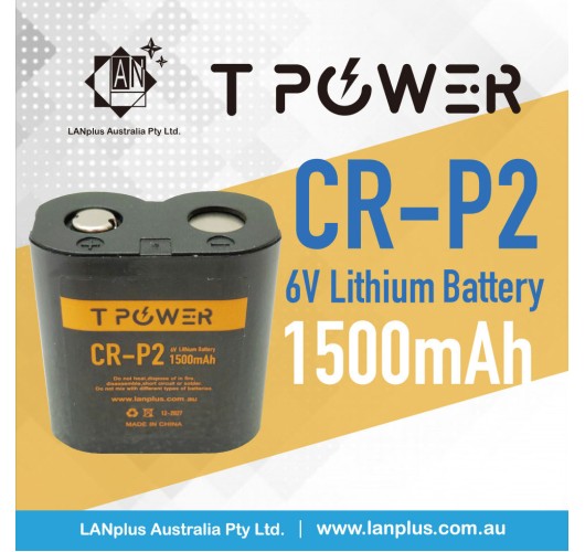 Tpower CRP2 Lithium Photo Battery 1500mAh CRP2 6V CR-P2 > Panasonic CRP2