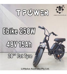 Tpower 48V 15Ah 250W EBike Electric Bike 20'' Fat Tyre