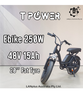 Tpower 48V 15Ah 250W E-Bike Electric Bike 20'' Fat Tyre