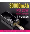 30000mAh PD20W Fast Charger LCD Display Power Bank Android Iphone cable AU