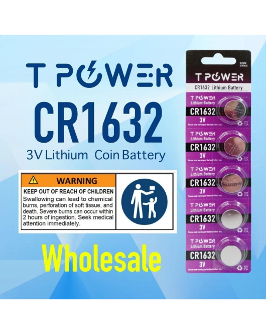 5Pcs 3V CR1632 Lithium Coin Cell Button 3V Battery Batteries wholesale