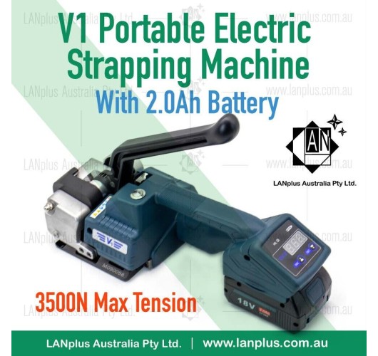 V1 Electric Strapper Strapping Machine PET PP Belt Strapping Band Tool & Battery