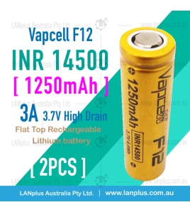 Vapcell AA Size 3.7v INR 14500 3A 1250mAh Rechargeable lithium Li-ion Battery Flat Top