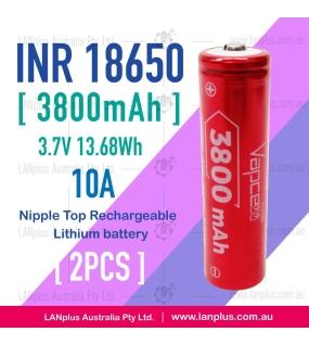 2x F38 INR18650 3800mAh 10A 3.7V HIGH CURRENT Rechargeable Nipple Top lithium Battery 