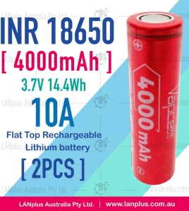 2x Vapcell N40 INR18650 4000mAh 10A 3.7V HIGH CURRENT Rechargeable lithium Battery