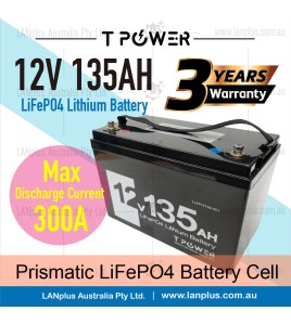 12v 135Ah Lithium Battery LiFePO4 Iron Phosphate Deep Cycle RV Camping 4WD