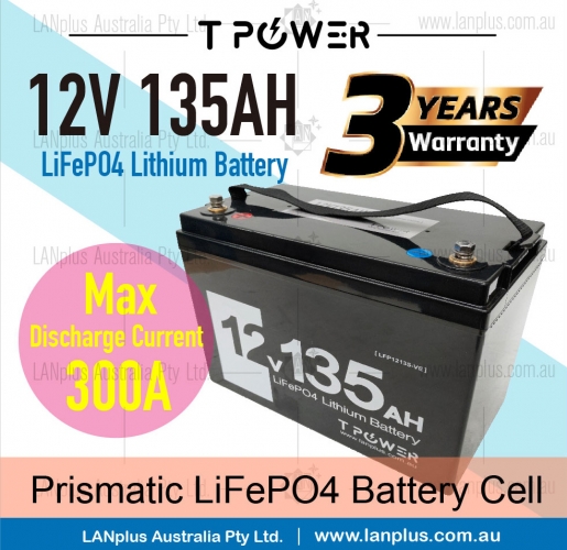 12v 135Ah Lithium Battery LiFePO4 Iron Phosphate Deep Cycle RV Camping 4WD 