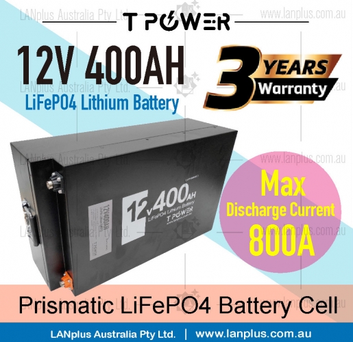 New 12V 400Ah Lifepo4 Lithium Battery For Camper Solar 4WD Caravan 