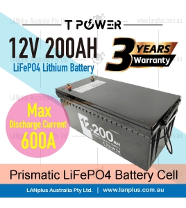 New 12V 200Ah Lithium LiFePO4 Battery for Camper Solar 4WD Caravan Motorhome