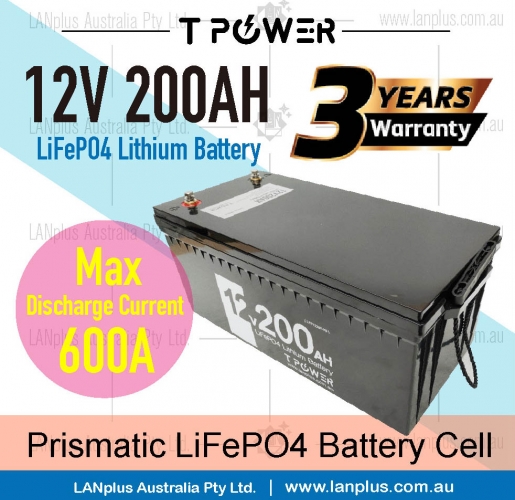 New 12V 200Ah Lithium LiFePO4 Battery for Camper Solar 4WD Caravan Motorhome