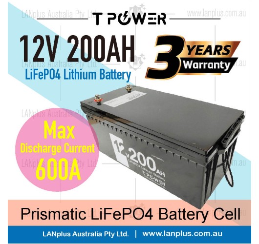 New 12V 200Ah Lithium LiFePO4 Battery for Camper Solar 4WD Caravan Motorhome
