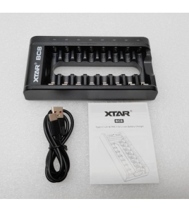 XTAR BC8 8 slot Battery Charger 1.2V Ni-MH AA AAA 1.5V Li-ion Battery USB Type-C