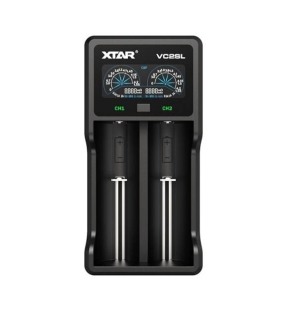 XTAR VC2SL 2 slot USB powered smart charger for 14500 16340 18700 26650 18650  21700 18500