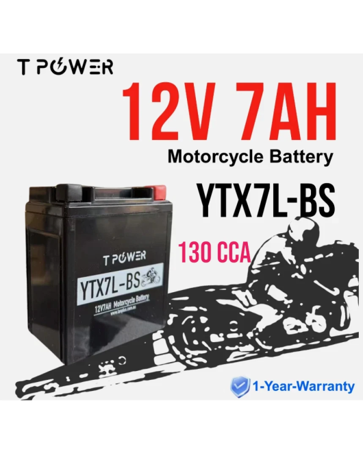 12v 7Ah YTX7L-BS Motorbike GEL Motorcycle Dirt bike ATV Quad gokart Mower