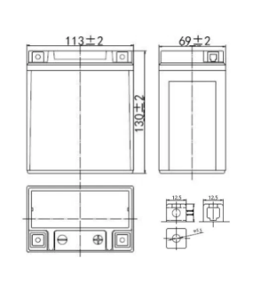 12v 7Ah YTX7L-BS Motorbike GEL Motorcycle Dirt bike ATV Quad gokart Mower