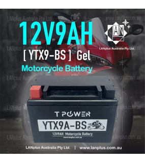 12V 9AH YTX9-BS Gel Motorcycle Battery Dirt Bike ATV Quad Scooter Gokart Mower - Wholesale (5+ Units)