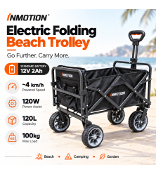 INMOTION Electric Folding Beach Trolley 120L 100kg – 12V 2Ah Standard